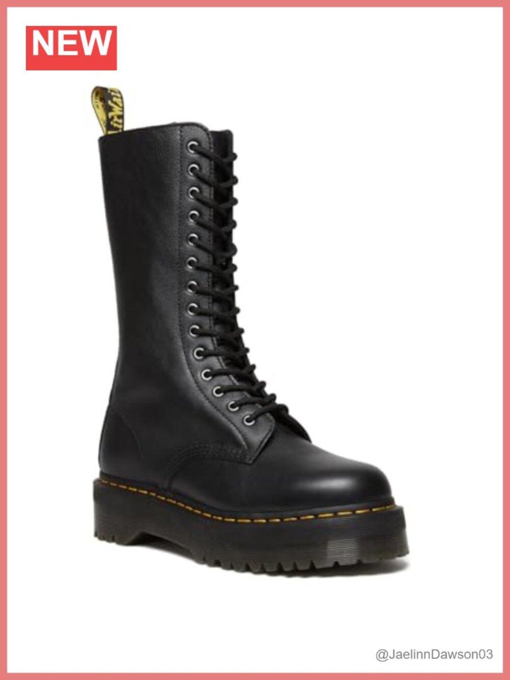 Premium Leather Lace-Up Platform Bootie with Side Zipper